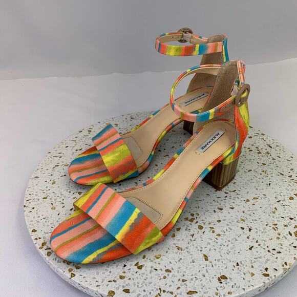 Alex Marie Deltan Style Cork Insert Block Heels Women's size 8.5, melon - Picture 7 of 14